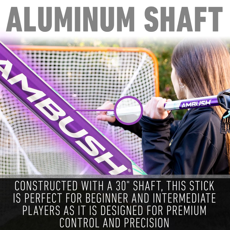 Women's Ambush Complete Stick, Franklin Sports Women's Ambush Complete Stick in multi with shaft detail