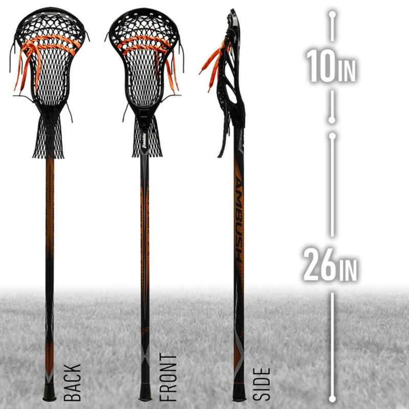 Youth Ambush Complete Stick, Franklin Youth Ambush Complete Stick with angled views and measurement