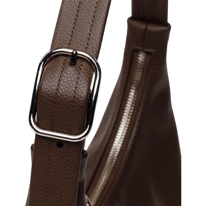 Mini Recycled Leather Shoulder Bag, BAGGU Mini Recycled Leather Shoulder Bag buckle