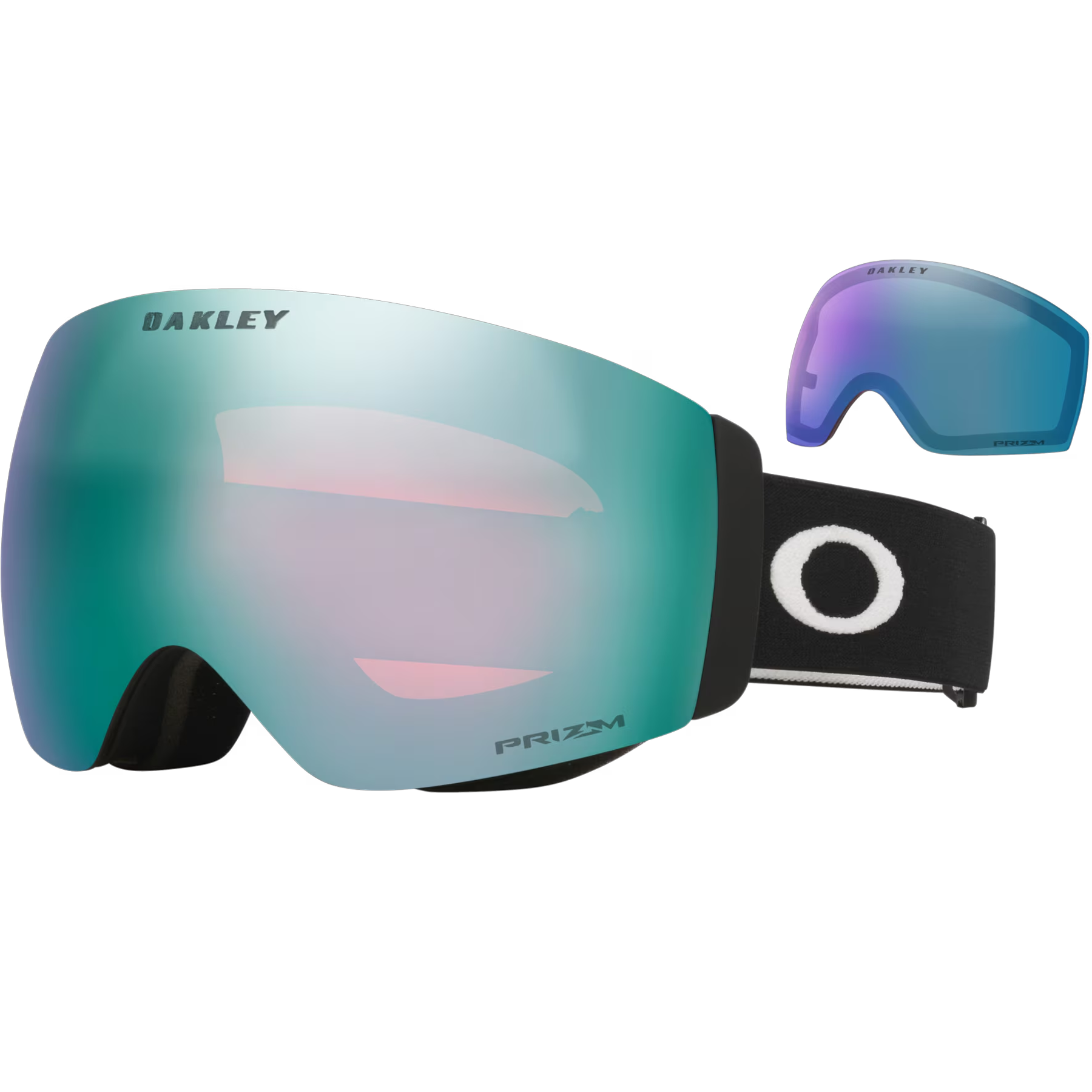 Oakley Flight Deck Pro M in Matte Black + Prizm Sapphire Iridium and Prizm Iced Iridium