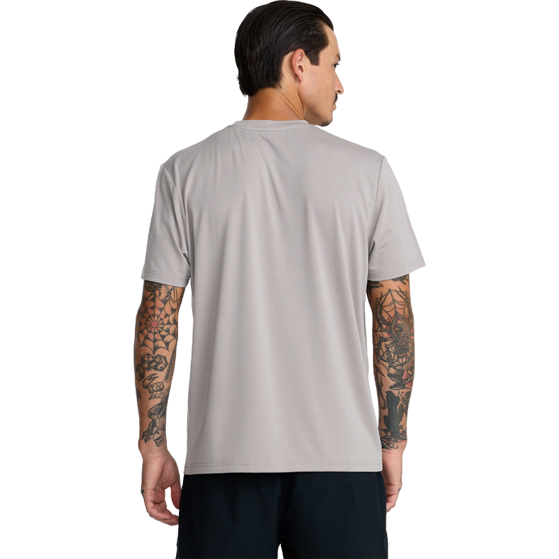 Men's Balance Tee II, Men's RVCA Balance Tee II in Brown Stone back view on model