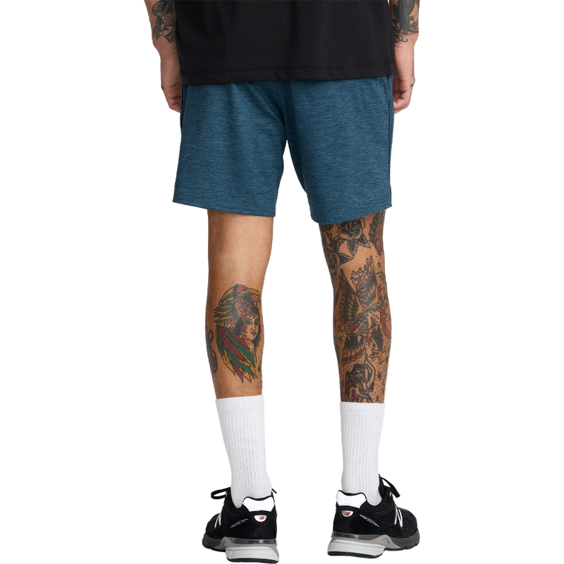 Men's Yogger Recover 17", Men's RVCA Yogger Recover 17" in Duck Blue back view on model
