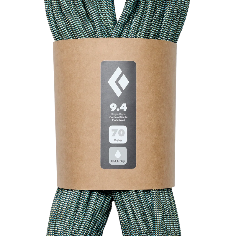 9.4 Dry Rope 70m, Black Diamond 9.4 Dry Rope 70m Label