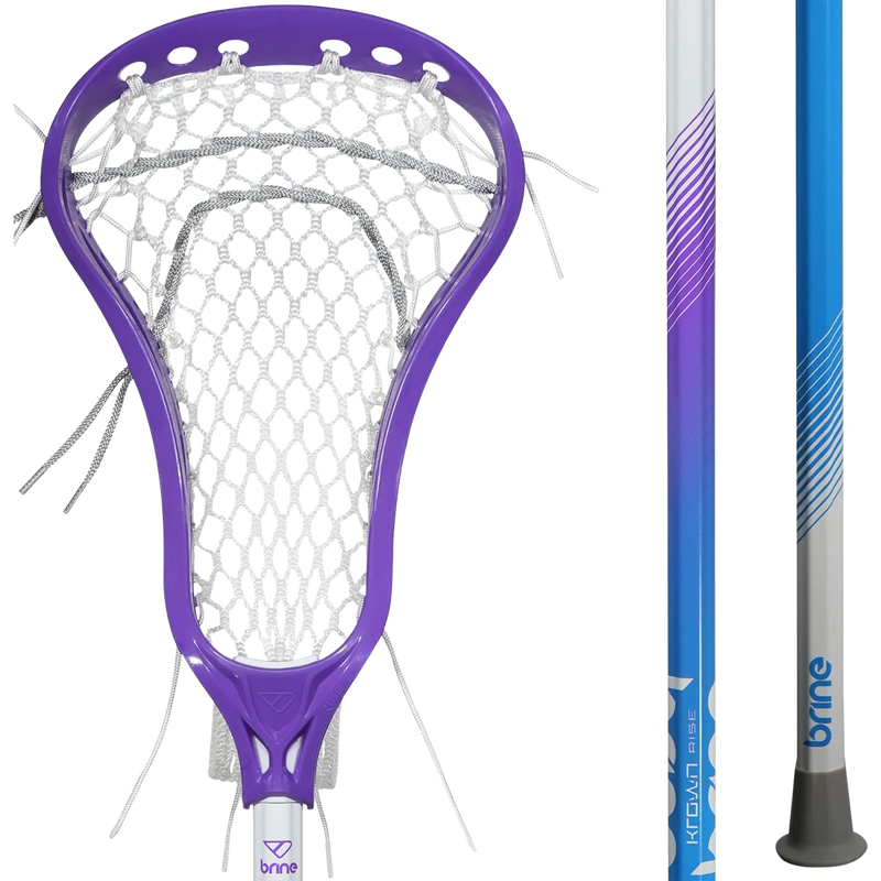 Women's Krown Rise Complete Stick, Brine Krown Women's Rise Complete  Lacrosse Stick head and stick detail
