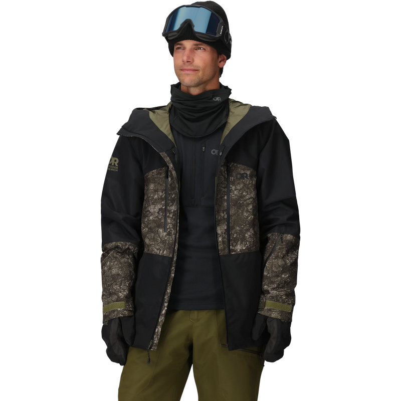 Men's Powderverse Jacket, Outdoor Research Men's Powderverse Jacket Front Open