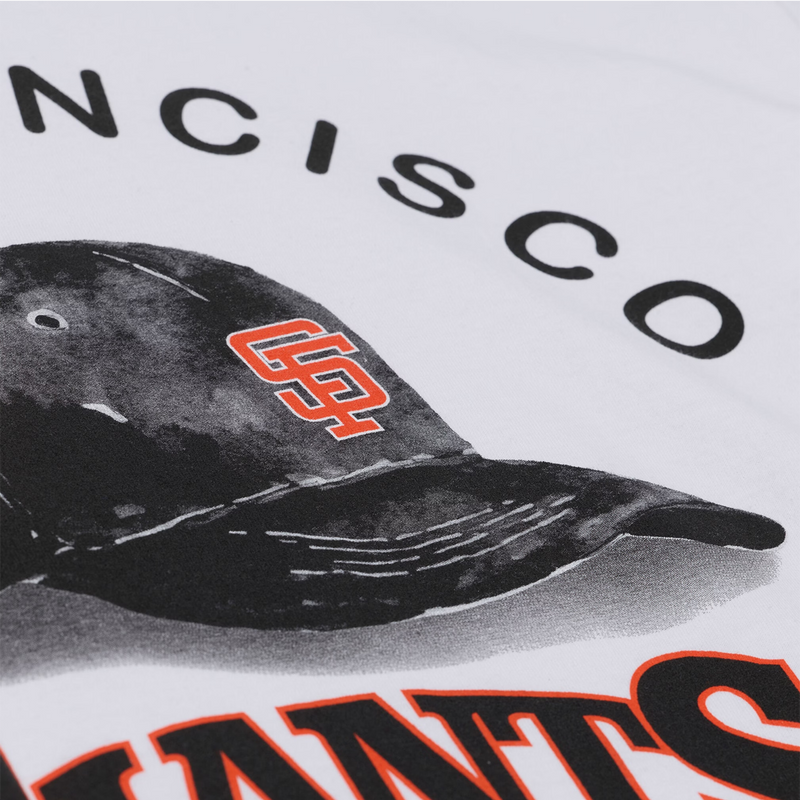 Men's Giants Cutter Classic Tee, Mitchell and Ness Men's Giants Cutter Classic Tee in White more print detail
