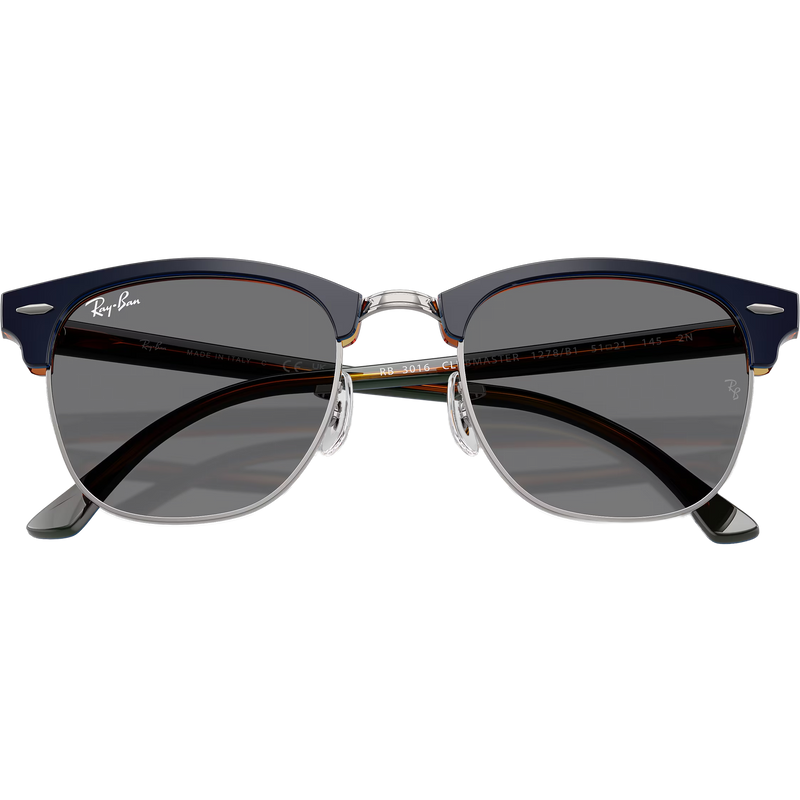 Clubmaster Classic - Gunmetal/Dark Grey, Ray Ban Clubmaster Classic - Gunmetal/Dark Grey front folded