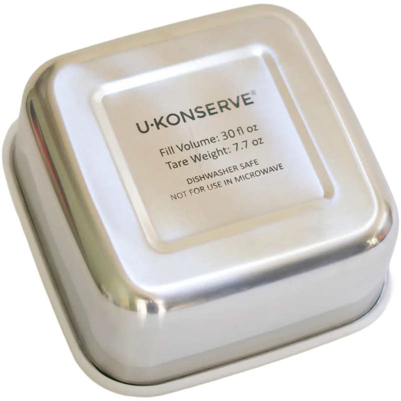 To-Go Square Container 30oz, U-Konserve To-Go Square Container 30oz clear bottom