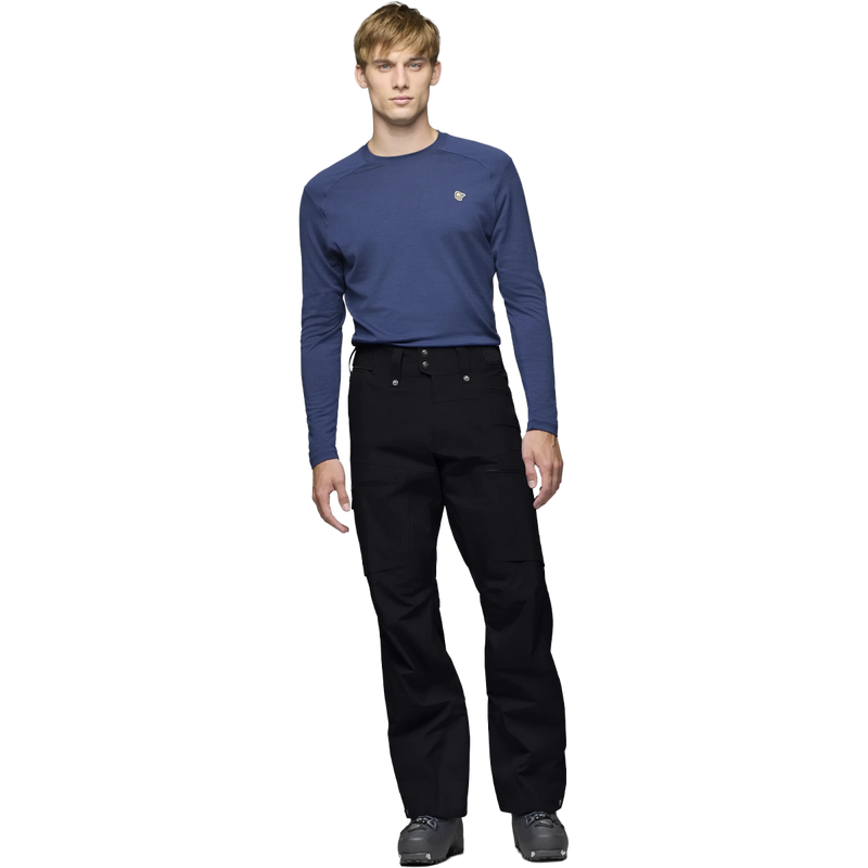 Norrona Lofoten Gore-Tex Pants in Caviar Black on model