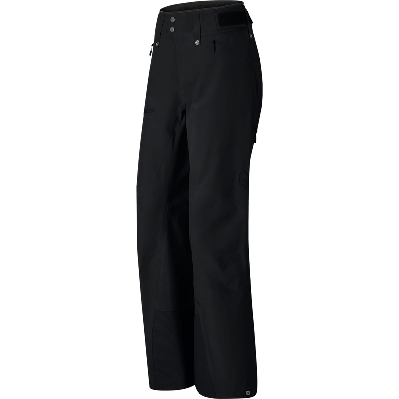Women's Lofoten Gore-Tex Pants, Norrona Women's Lofoten Gore-Tex Pants in Caviar Black angled view