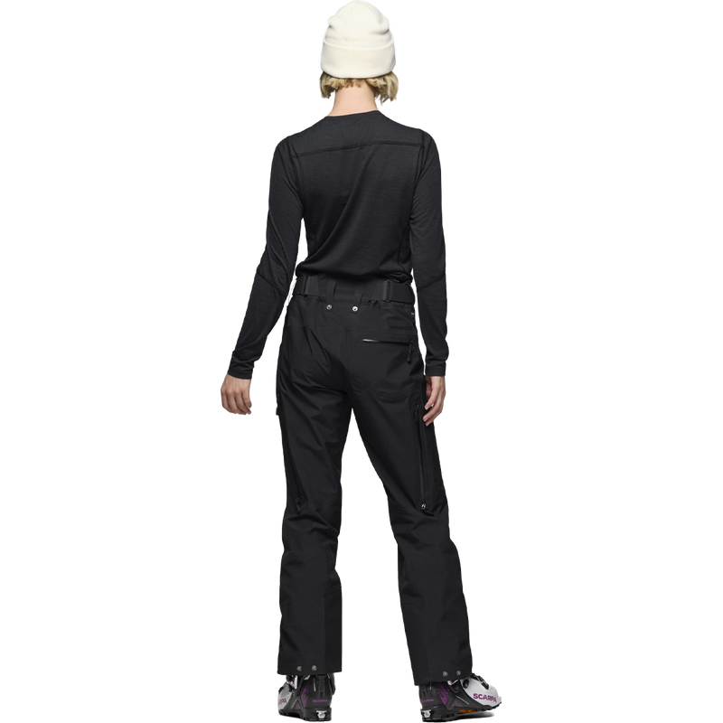 Women's Lofoten Gore-Tex Pants, Norrona Women's Lofoten Gore-Tex Pants in Caviar Black on model back view