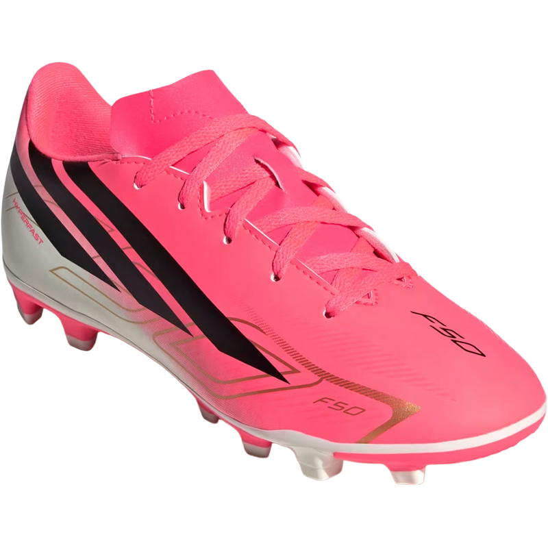 Youth F50 Hyperfast Club FG/MG, Adidas Youth F50 HYPERFAST CLUB Firm Ground / Multi Ground 3/4 front