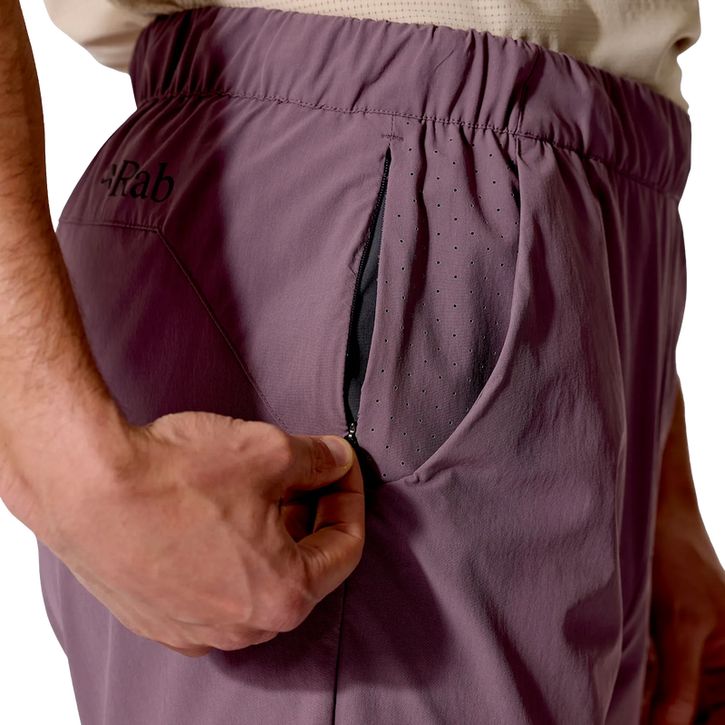 Men's Momentum Shorts, Rab Men's Momentum Shorts in DRI Dark Iris right pocket