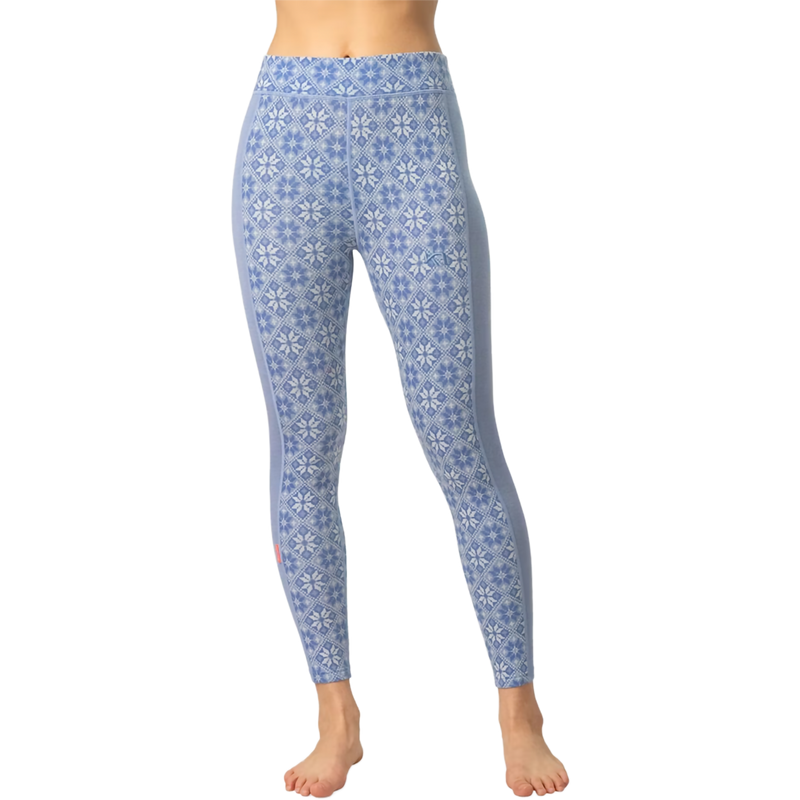 Women's Rose High Waisted Baselayer Pants, Kari Traa Women's Rose High Waisted Baselayer Pants in Iris Blue front