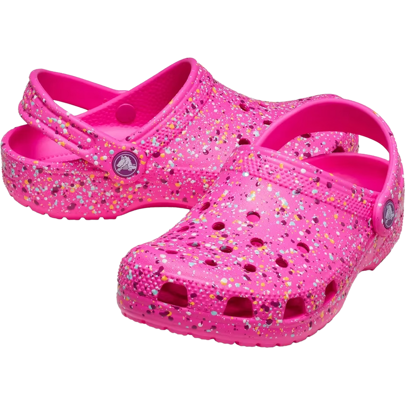 Youth Classic Paint Splatter Clog Toddler, Crocs Youth Toddler Classic Paint Splatter Clog Pair Front