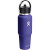 Hydro Flask 32 oz Wide Flex Straw Travel Bottle in Phantom lid closed