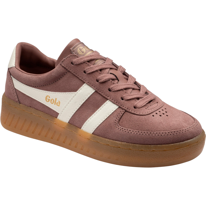 GOLA Classics Women's Grandslam Suede in Brownrose/Off White/Gum right front