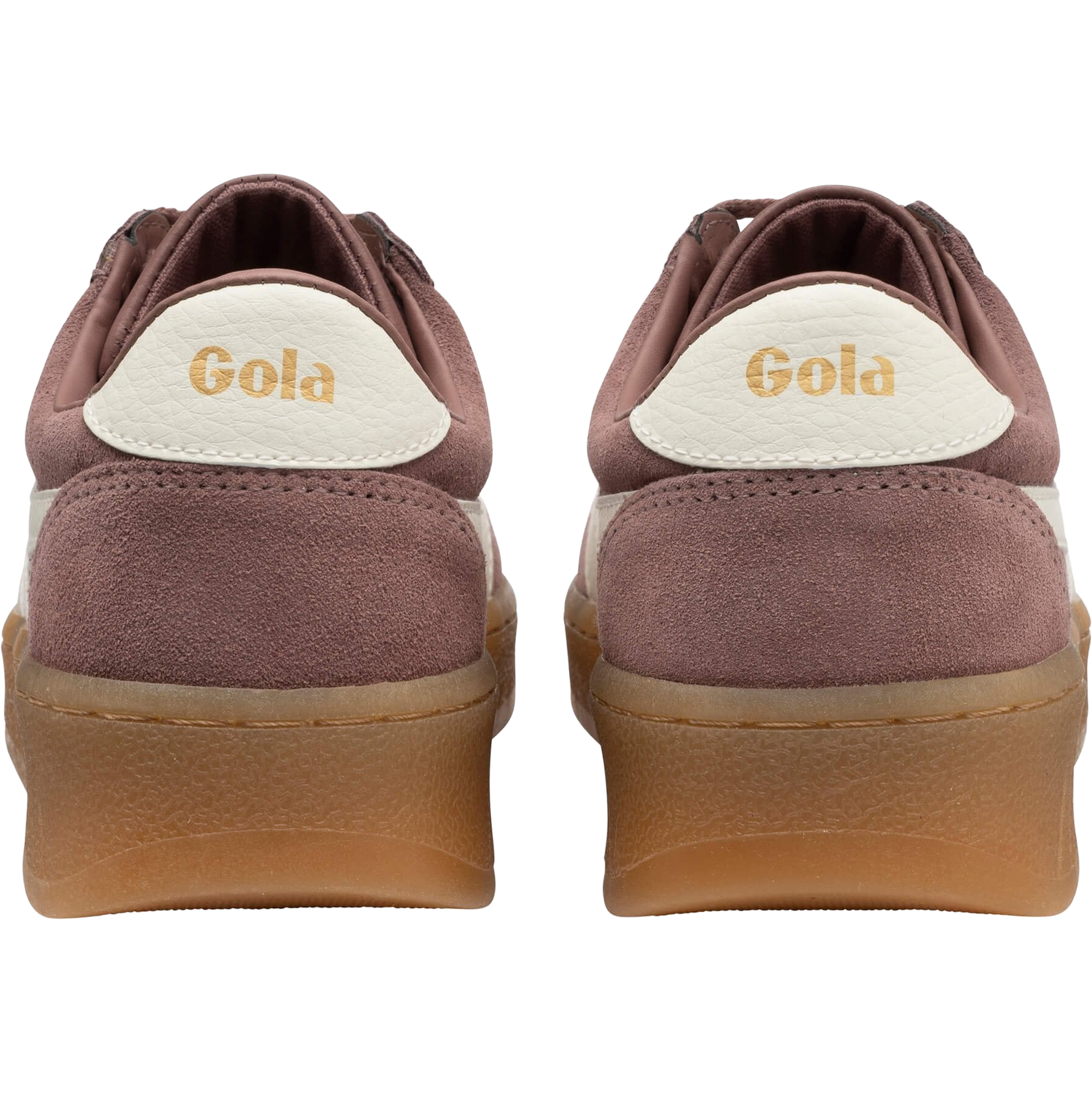 GOLA Classics Women's Grandslam Suede in Brownrose/Off White/Gum pair back