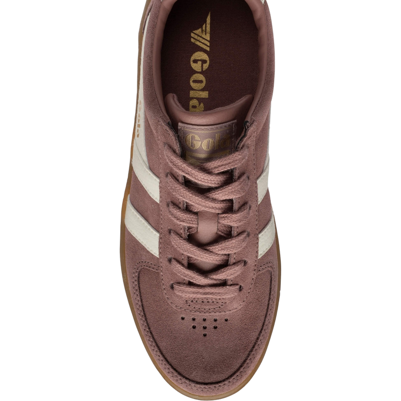 GOLA Classics Women's Grandslam Suede in Brownrose/Off White/Gum top