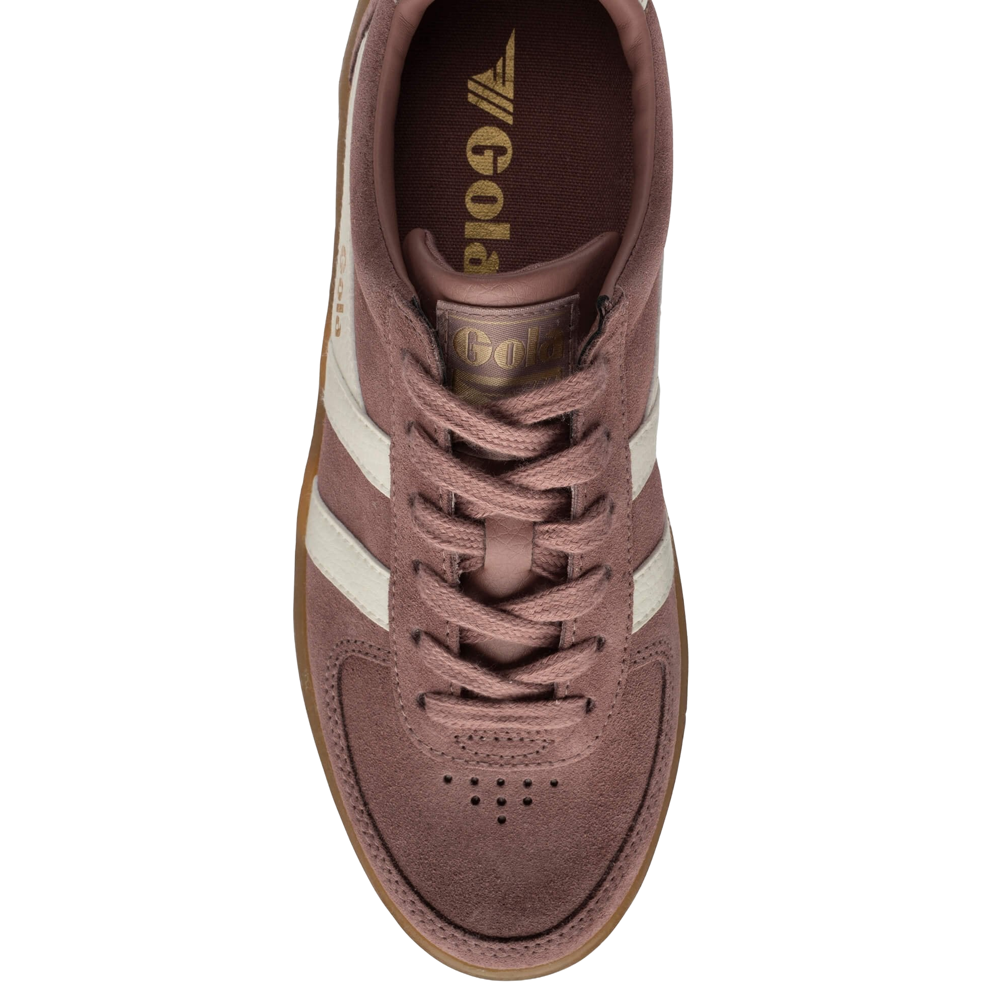 GOLA Classics Women's Grandslam Suede in Brownrose/Off White/Gum top