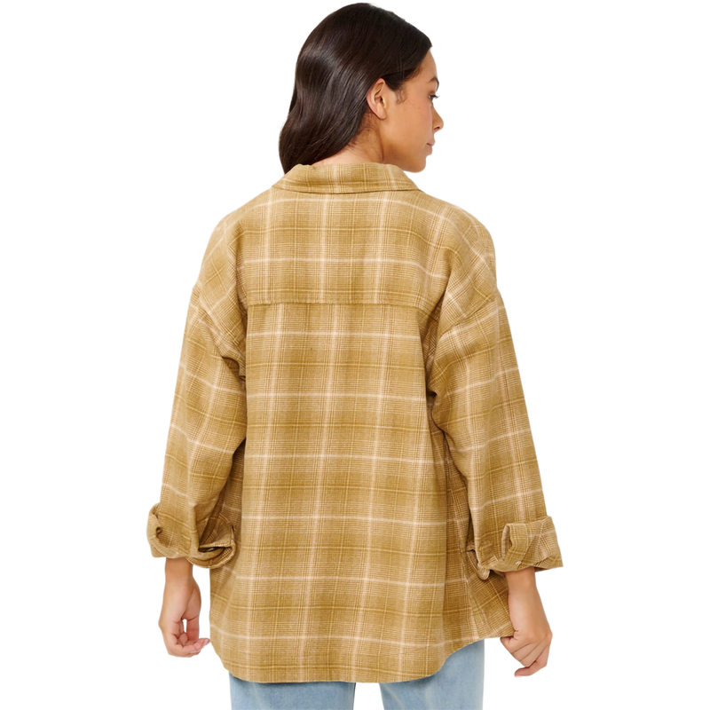 Women's Desert Dreams Flannel, Rip Curl Women's Desert Dreams Flannel in 3150 Bronze back