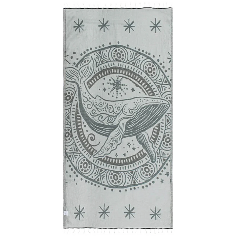 Ziggy the Whale Beach Towel, Sand loud Ziggy the Whale Beach Towel Back