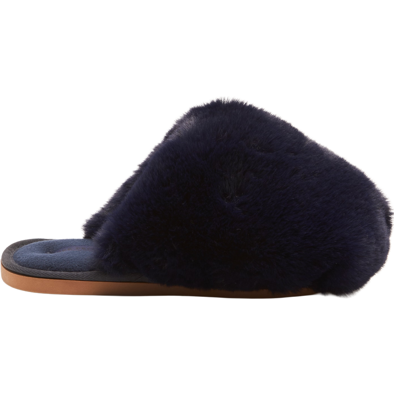 Women's Snowball Slipper, Free People Women's Snowball Slipper i 4405 Navy Faux right profile