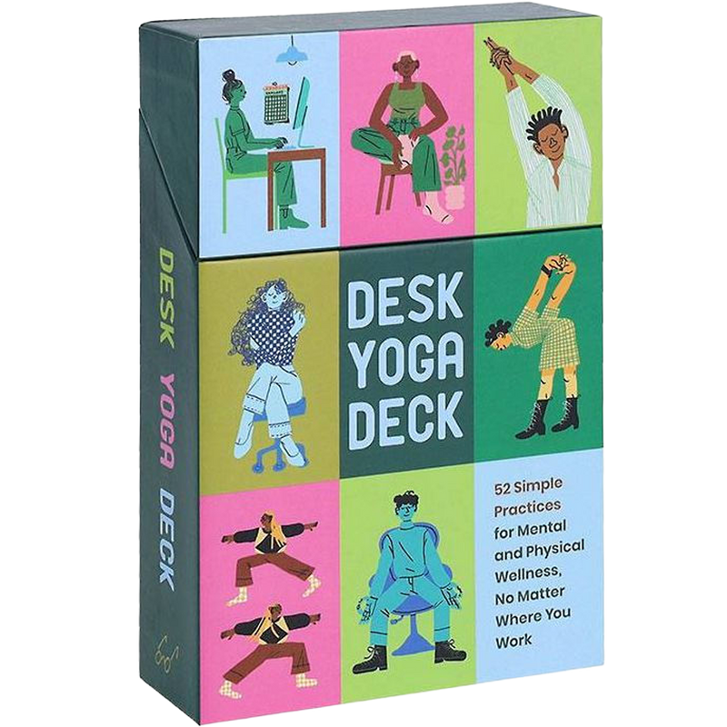 Desk Yoga Deck, Chronicle Books Desk Yoga Deck 3/4 view