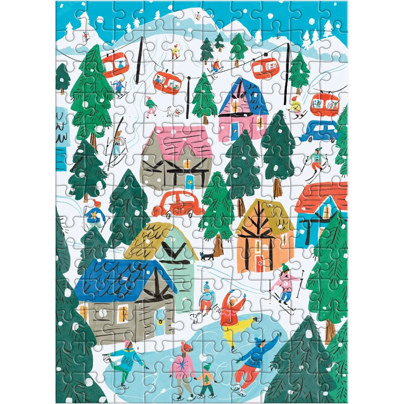 Alpine Cottage 130 Piece Puzzle Ornament, Chronicle Books Alpine Cottage 130 Piece Puzzle Ornament complete puzzle