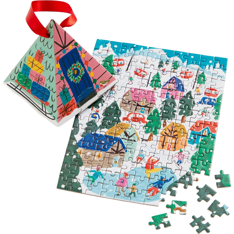 Alpine Cottage 130 Piece Puzzle Ornament, Featured Image