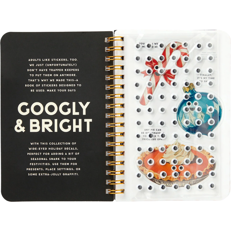 Googly & Bright Sticker Book, Chronicle Books Googly & Bright Holiday Sticker Book googly eyes