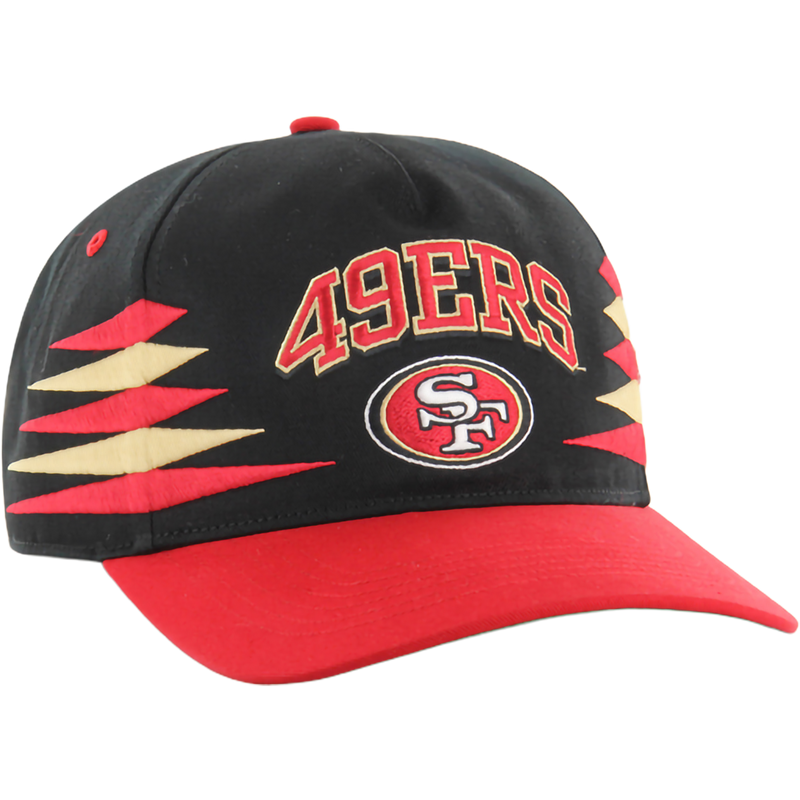 49ers Diamond Cut 47 Hitch Relaxed Fit, 47 Brand 49ers Diamond Cut 47 Hitch Relaxed Fit in BK Black front right