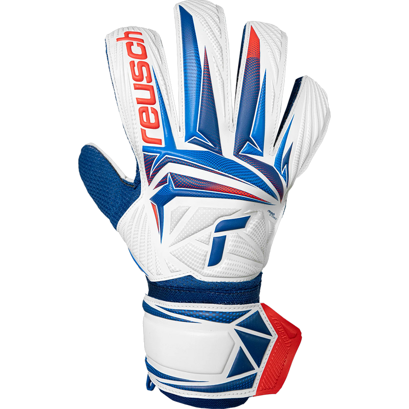 Youth Attrakt Solid Glove, Reusch Youth Attrakt Solid Glove in 1321-White/Red/Blue back