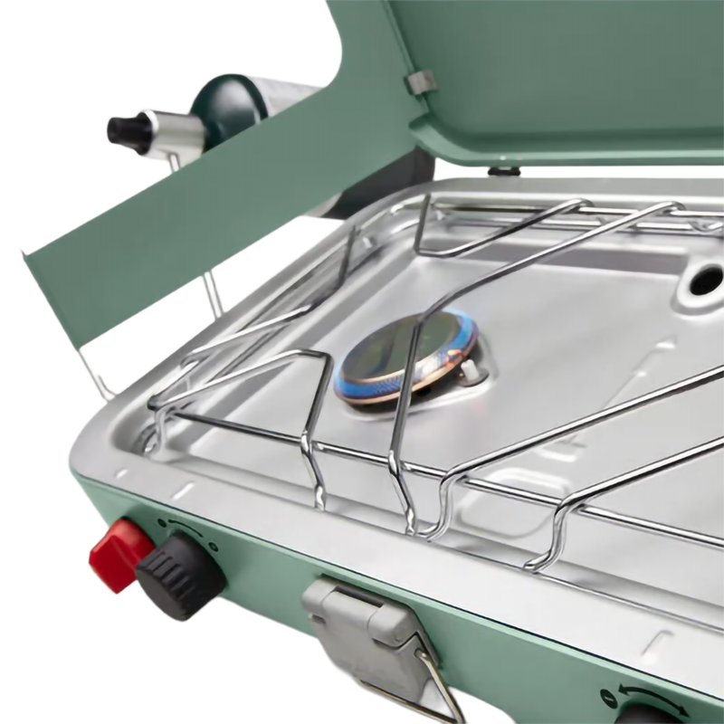 Cascade 222 Stove, Colman Cascade 222 Stove in green left burner