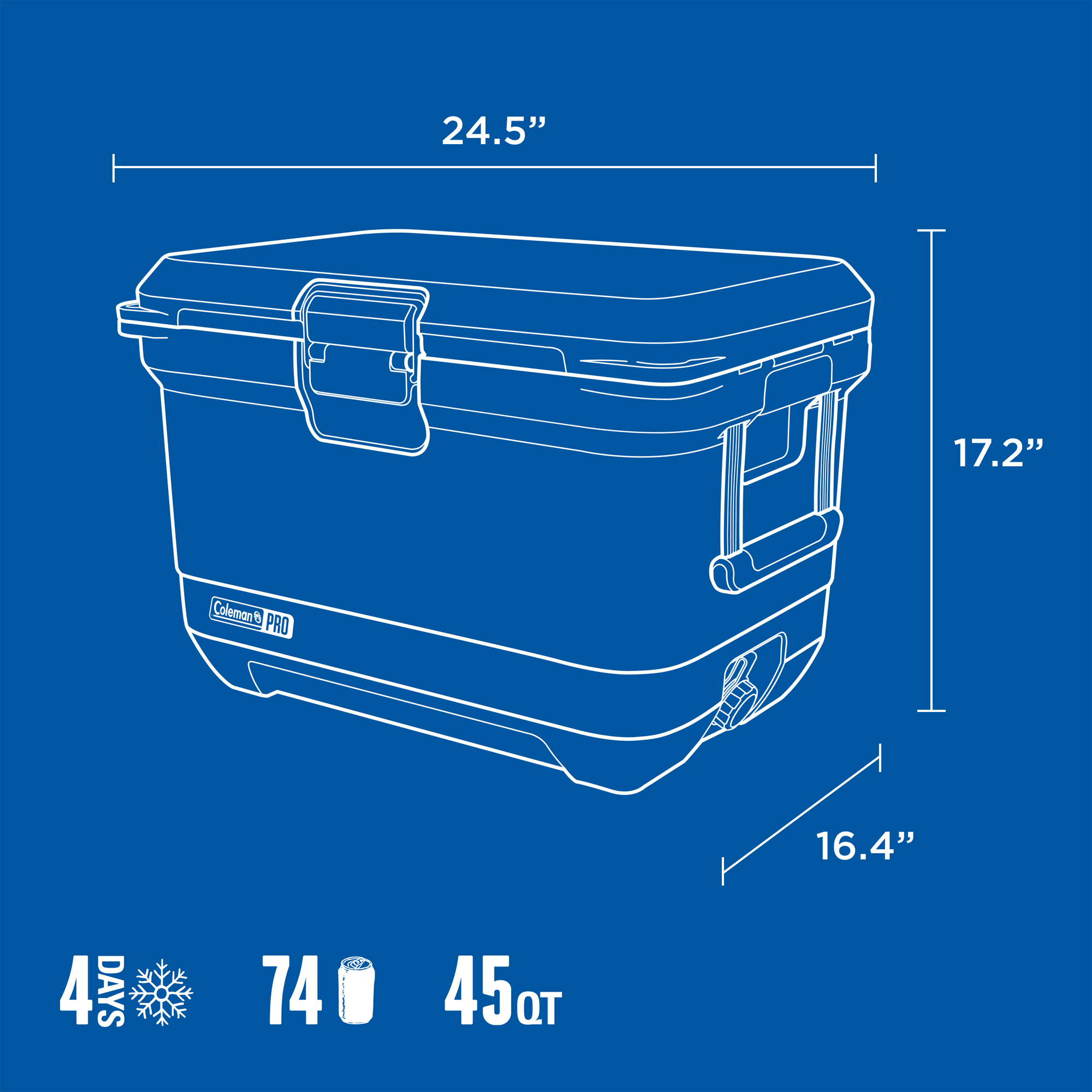 Pro Cooler 45 Quart alternate view