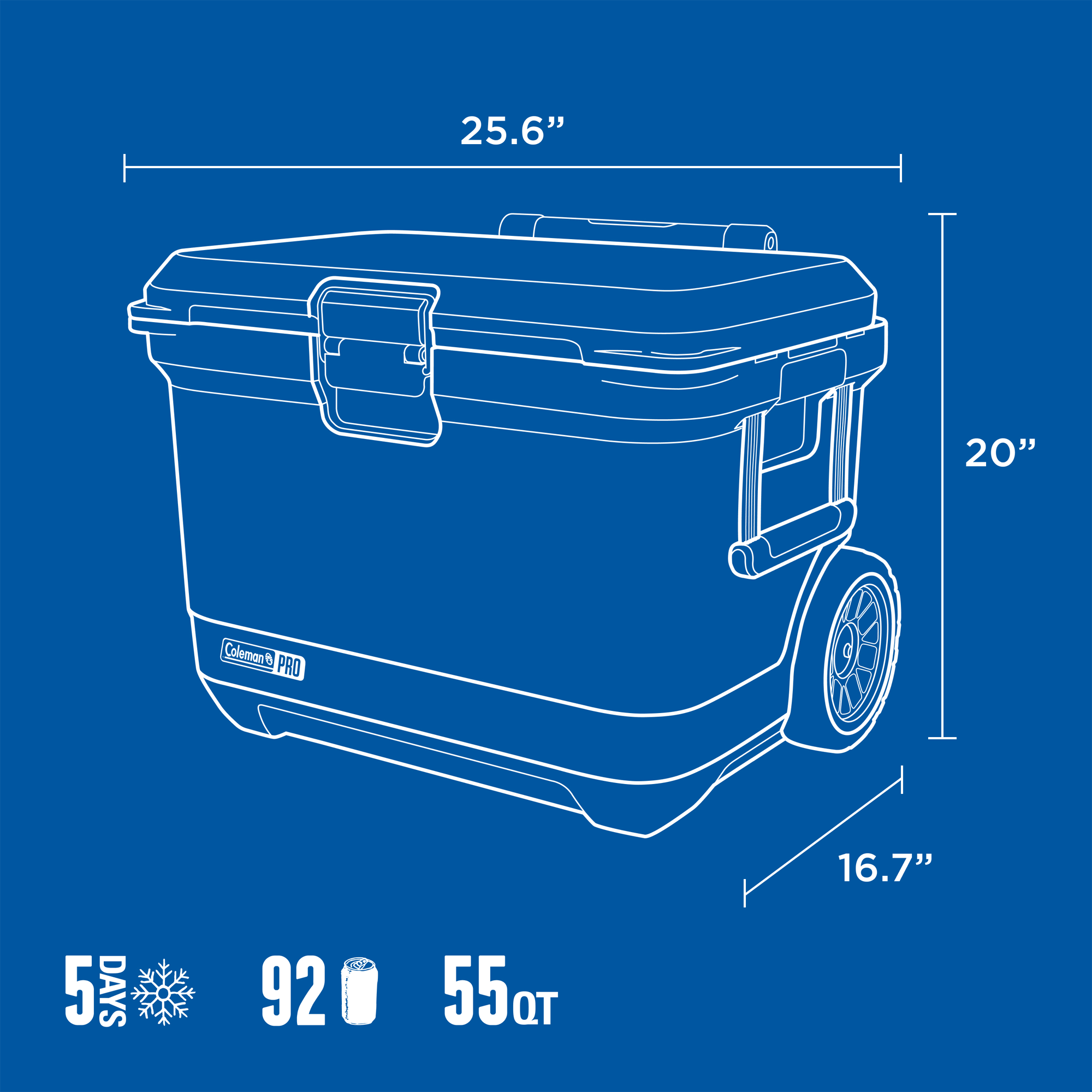 Pro Cooler 55 Quart Wheeled alternate view