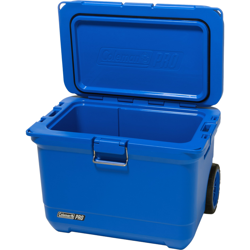 Pro Cooler 55 Quart Wheeled, Coleman Pro Cooler 55 Quart Wheeled Open