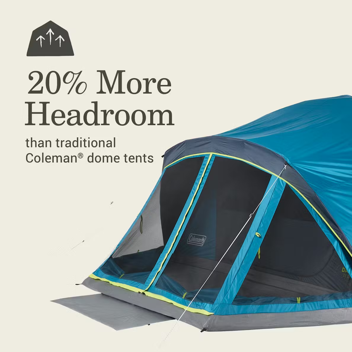 Skydome Tent 8 Person Screen Room Dark Room alternate view
