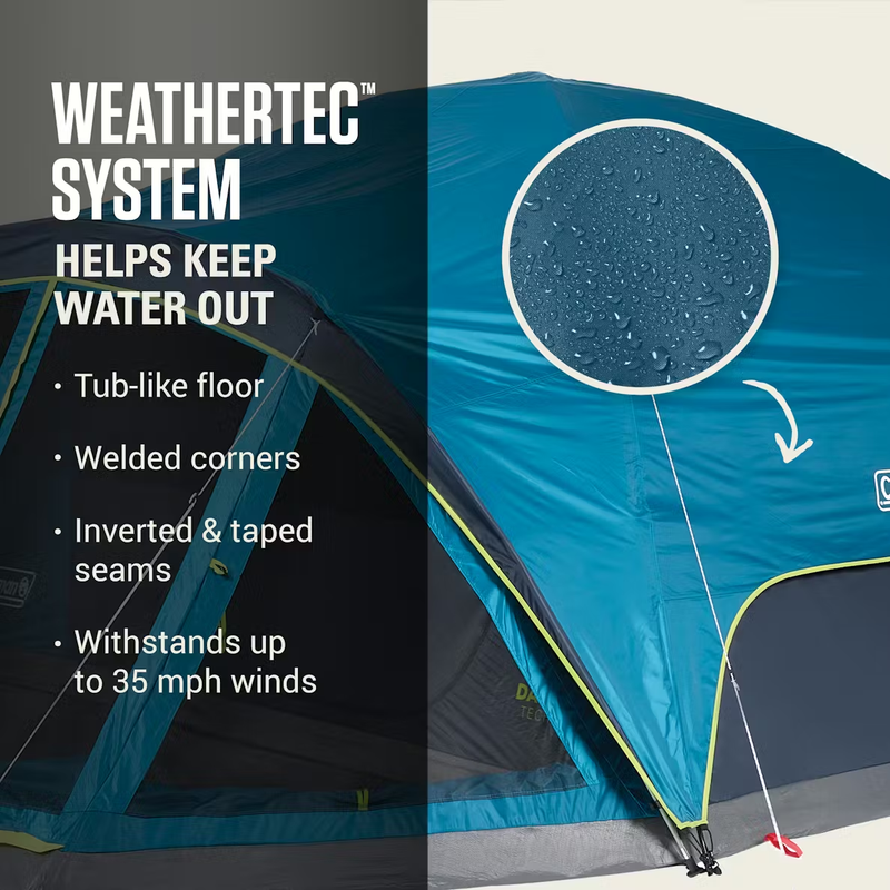 Skydome Tent 8 Person Screen Room Dark Room, Colman Skydome Tent 8 Person Screen Room Dark Room weathertec system
