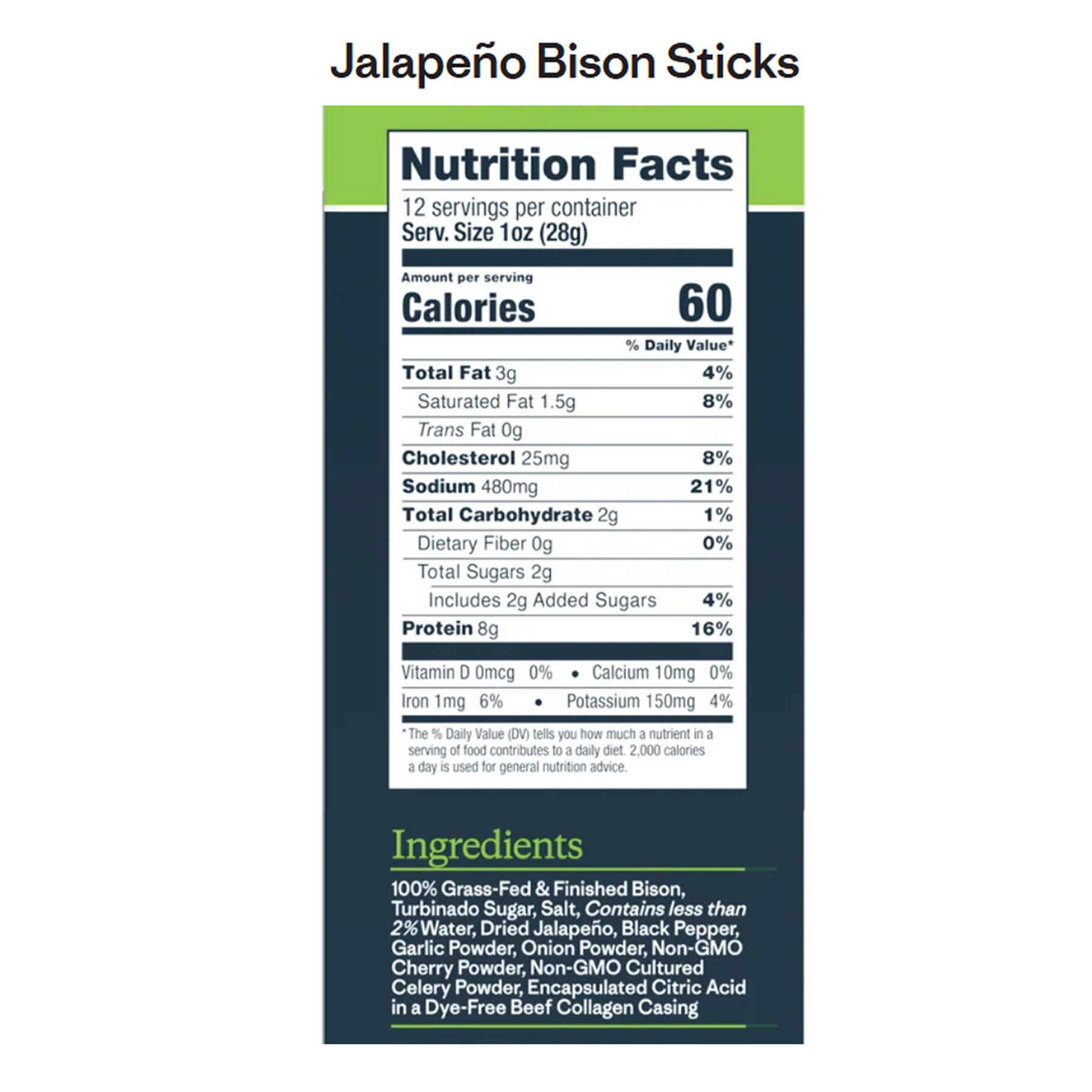 Pasture Raised Bison Sticks alternate view