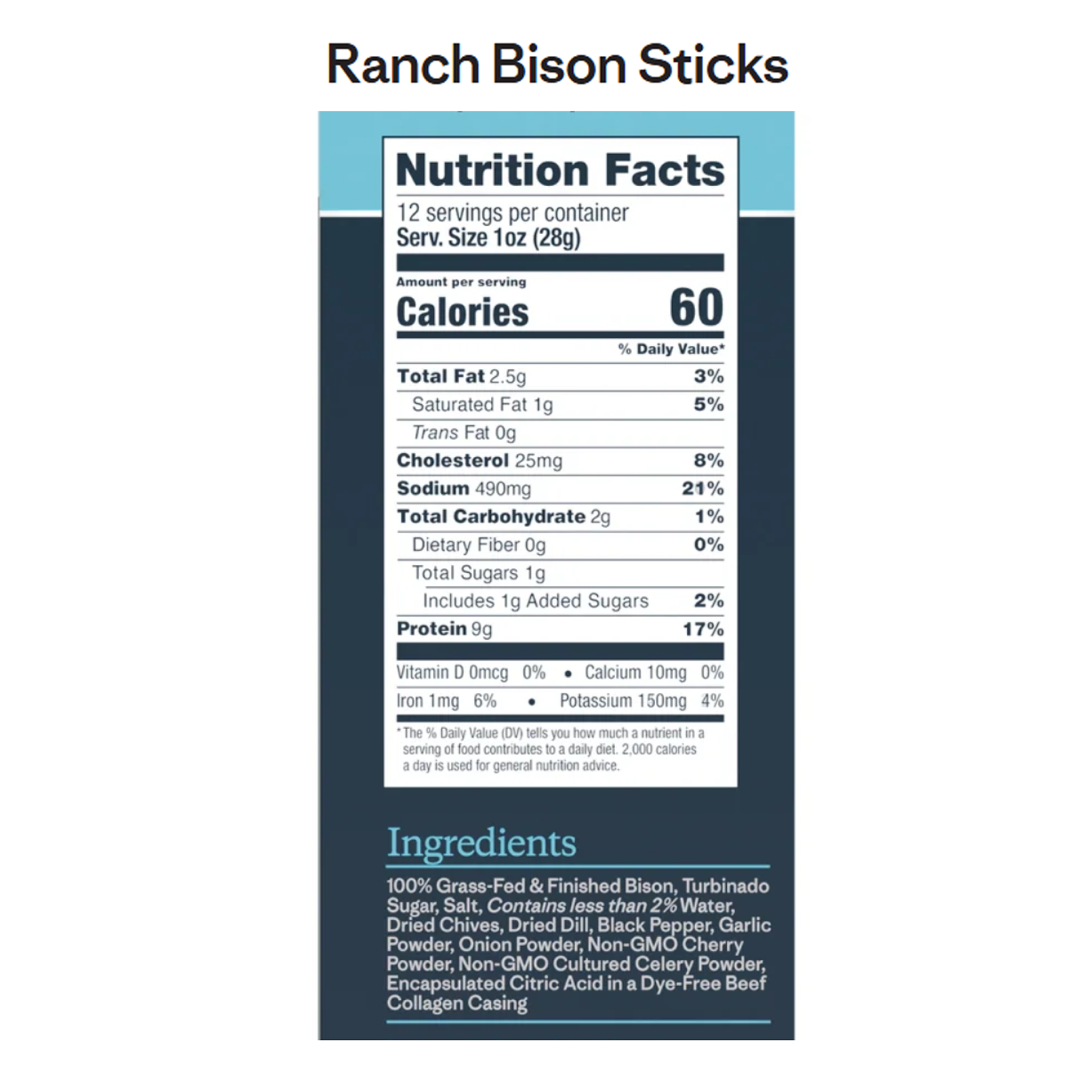 Pasture Raised Bison Sticks alternate view