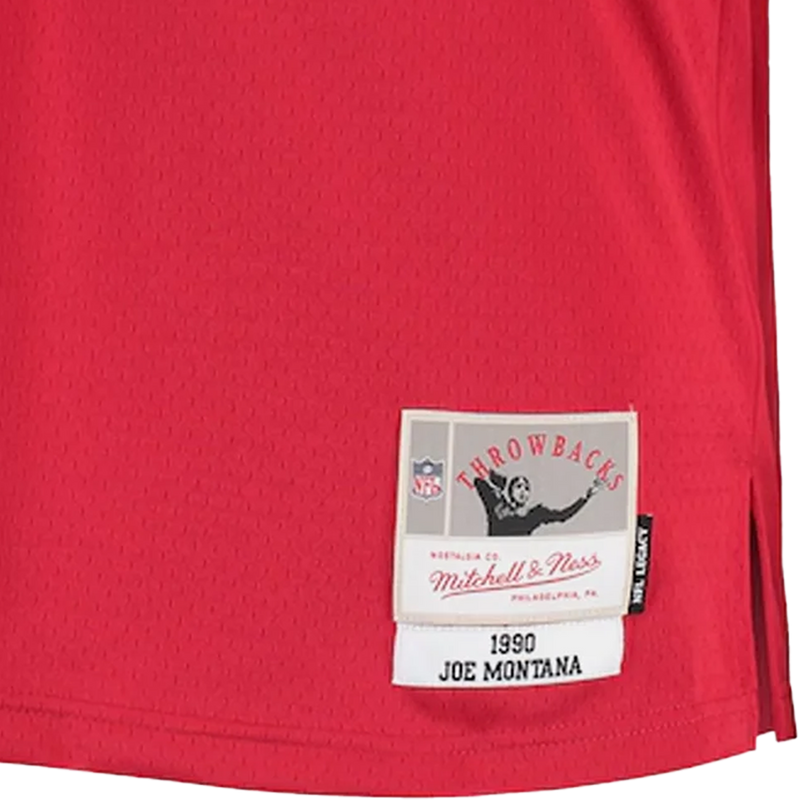 NFL Legacy 49ers 1990 Joe Montana Jersey, Mitchell & Ness NFL Legacy 49ers 1990 Joe Montana Jersey Label