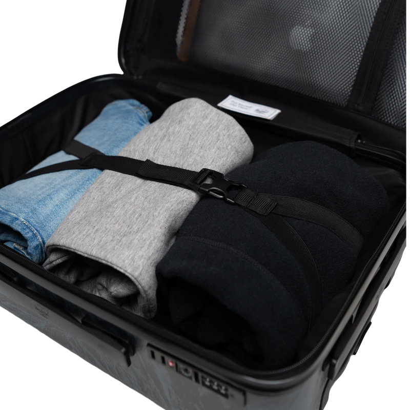 Heritage Hardshell Large Carry-On, Herschel Heritage Hardshell Large Carry-On in Black load straps