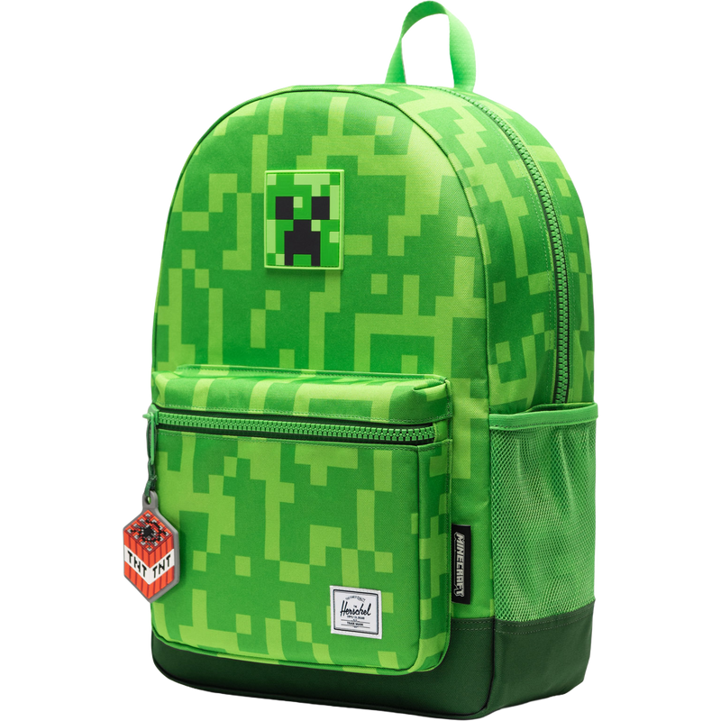 Minecraft Heritage Youth Backpack, Herschel Minecraft Heritage Youth Backpack in Creeper front right
