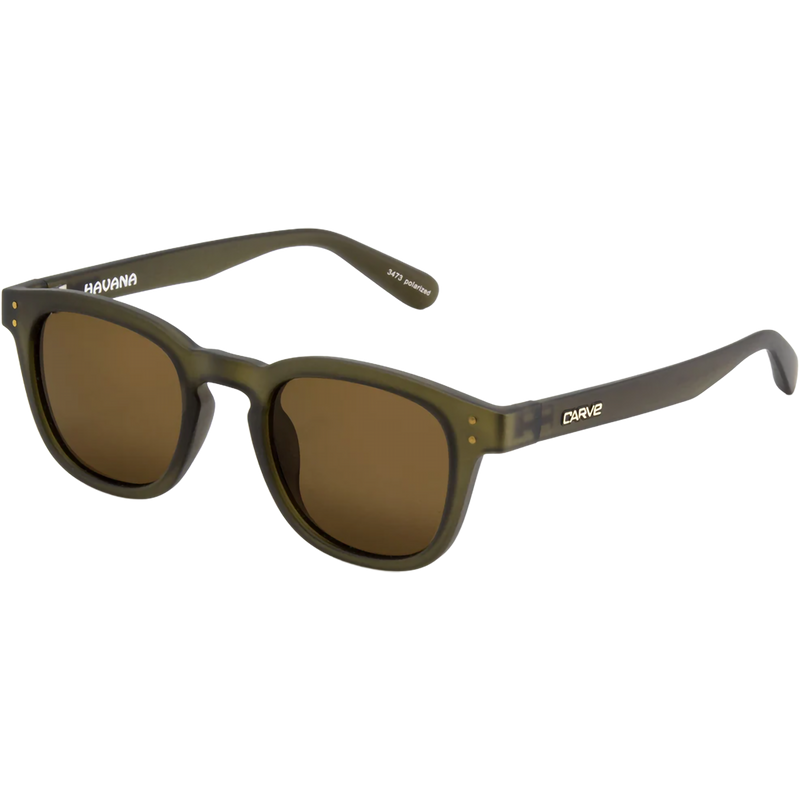 Havana, Carve Havana in Translucent Olive + Bronze Injected Polarized front left
