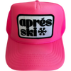 Local Beach Apres Ski Patch Trucker Hat in Neon Pink