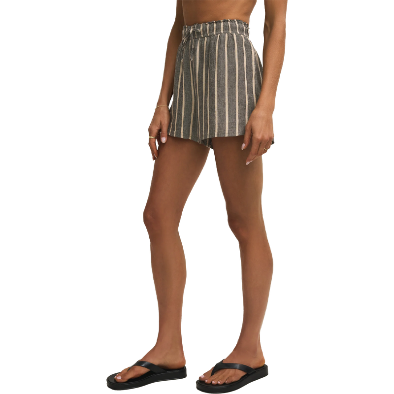 Women's The Perfect Linen Short, Z Supply Women's The Perfect Linen Short 3/4 Front