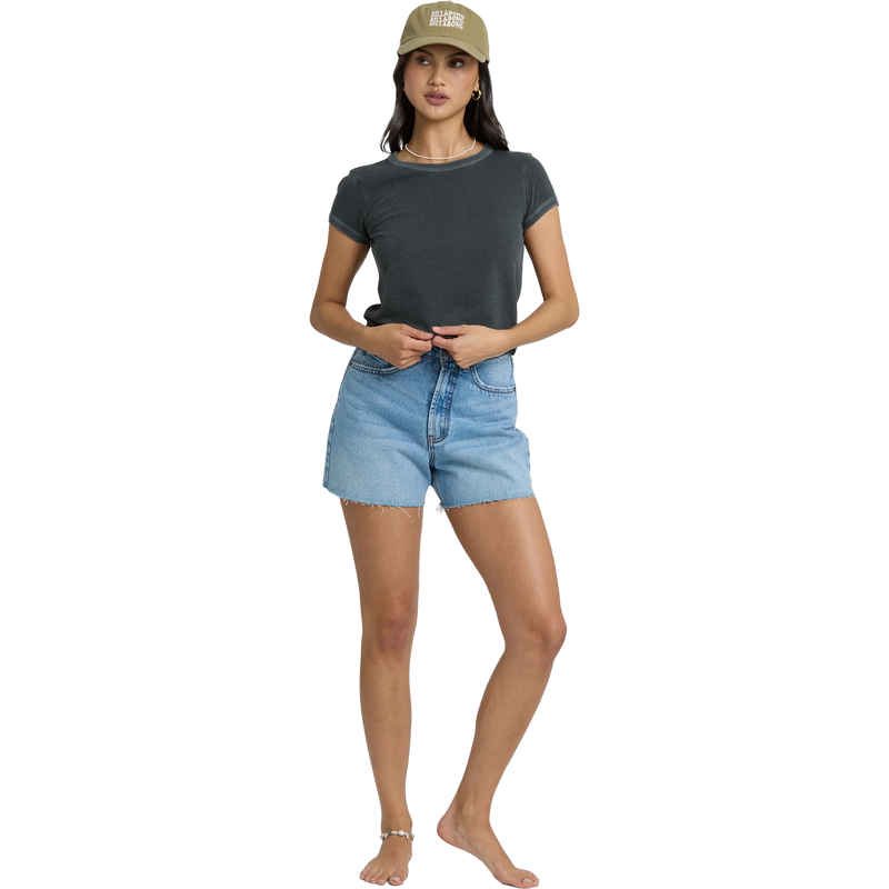 Women's Daily Short Sleeve Knit Tee, Billabong Women's Daily Short Sleeve Knit Tee Full View