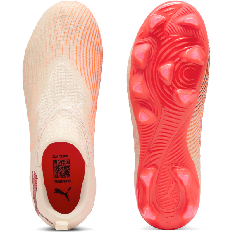Youth Future Match 9 FG/AG, Puma Youth Future Match 9 FG/AG in 01-Sugared Almond/White/Ultra Red/Black pair top and bottom