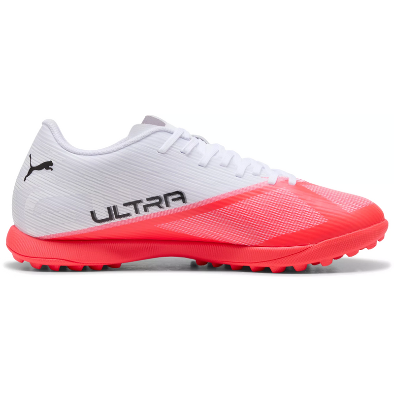 Youth Ultra 7 Play TT, Puma Youth Ultra 7 Play TT in 01-Ultra Red/Puma Black/Puma White inside profile of left shoe